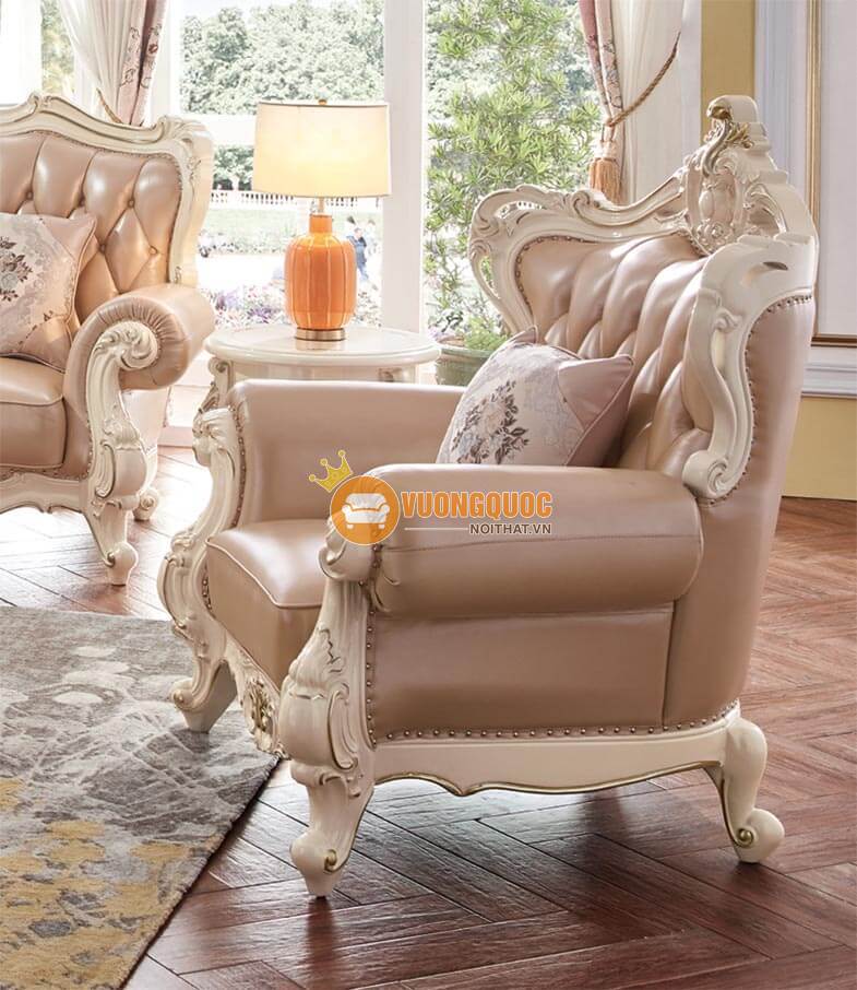 Bộ sofa phòng khách phong cách tân cổ điển pháp HVV9911-1